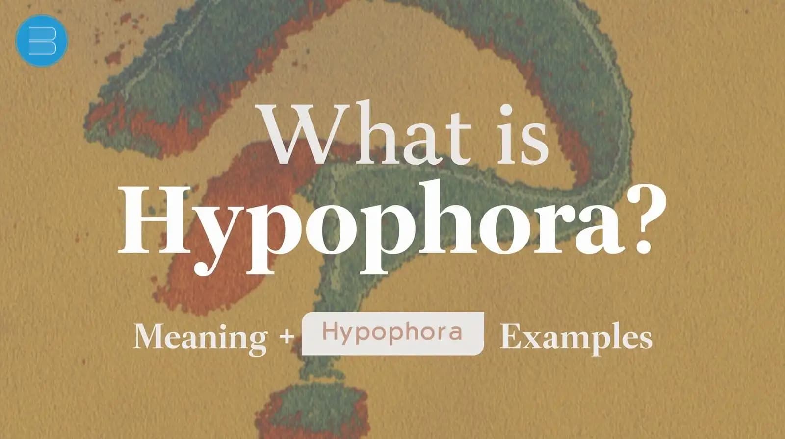 what is hypophora meaning and examples