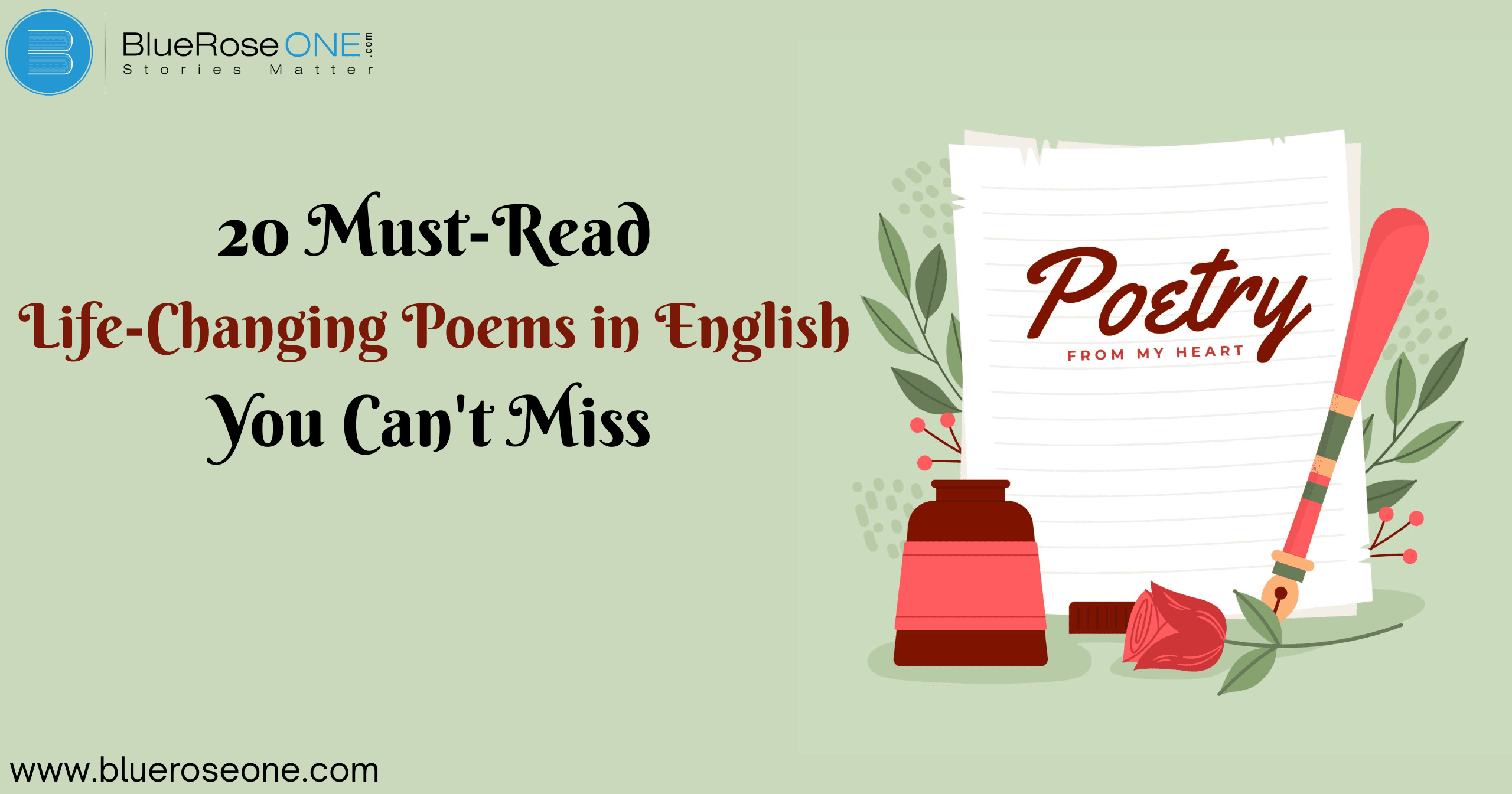 20 Must-Read, Life-Changing Poems in English You Can't Miss
