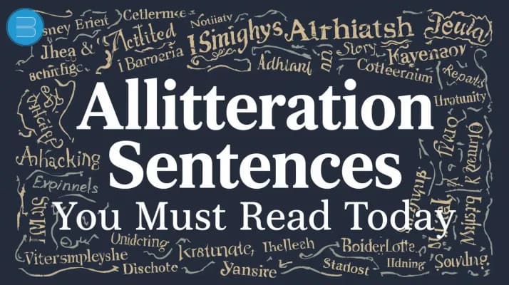 alliteration sentences alliteration example sentence